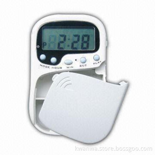 Portable Digital Plastic Pill Box with Alarm Timer, Sized 6.4 x 2.7 x 10.4cm